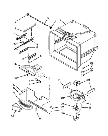 Freezer liner parts