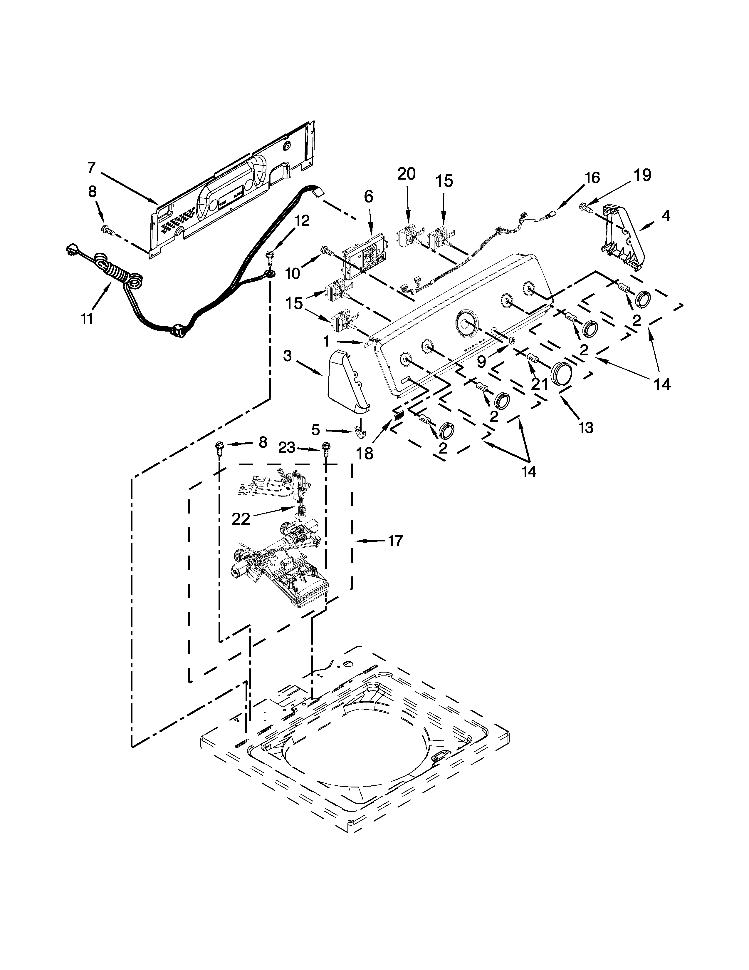 CONTROLS AND WATER INLET PARTS