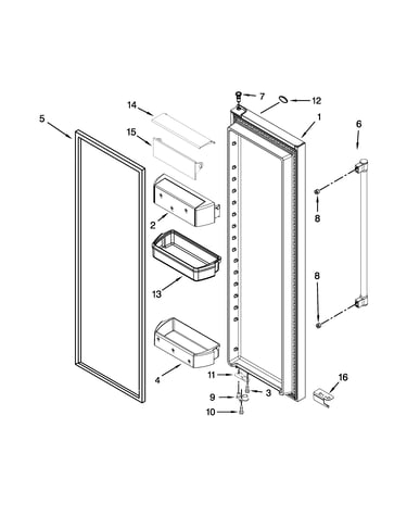 Refrigerator door parts