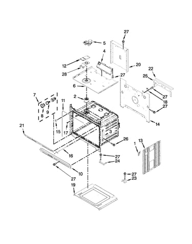 Upper oven parts