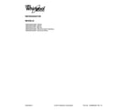 Whirlpool WRS322FDAM01 cover sheet diagram