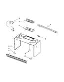 Cabinet and installation parts