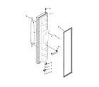 Maytag MSF22D4XAB01 freezer door parts diagram