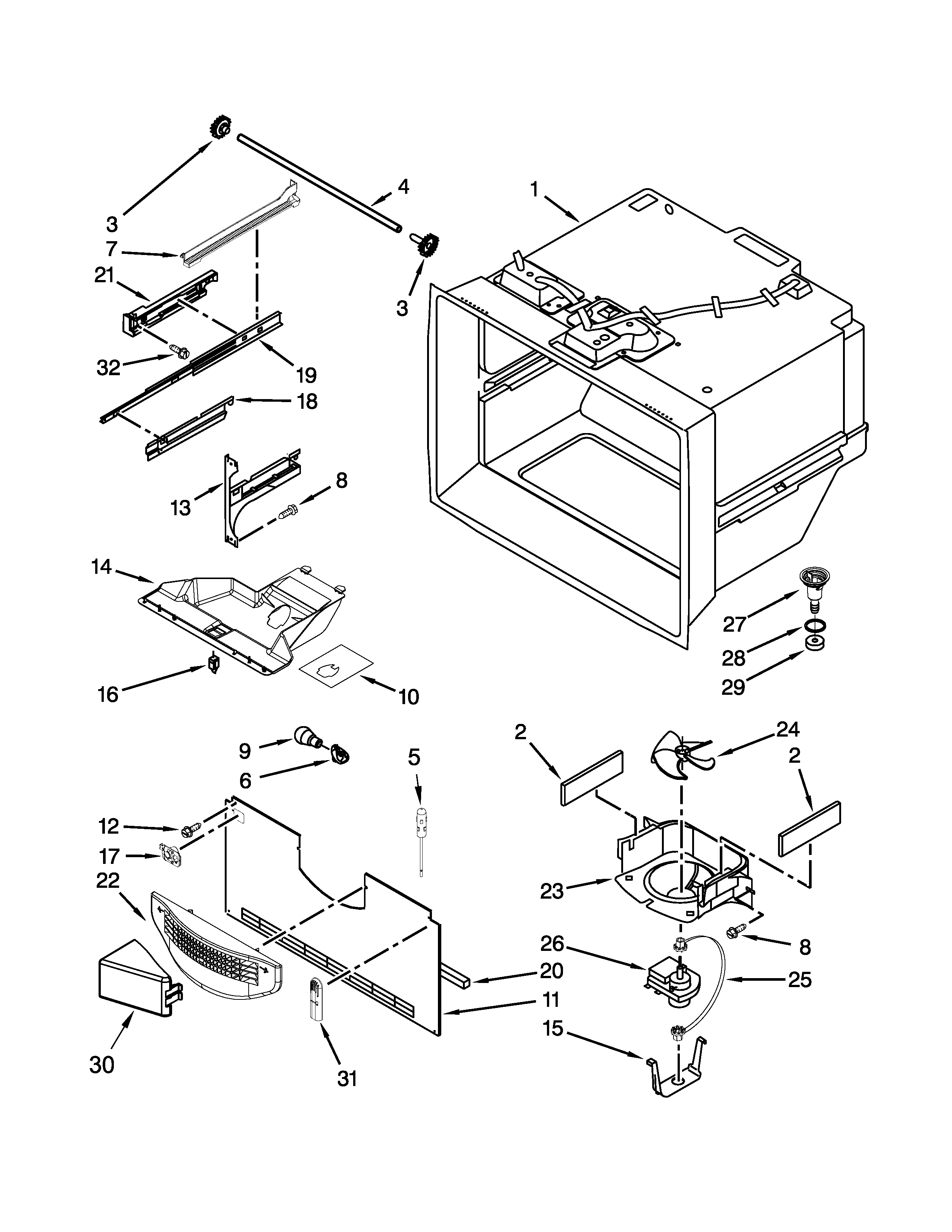 FREEZER LINER PARTS