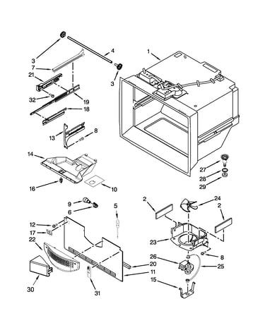 Freezer liner parts