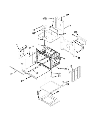 Upper oven parts