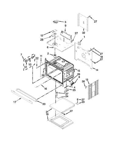 Lower oven parts