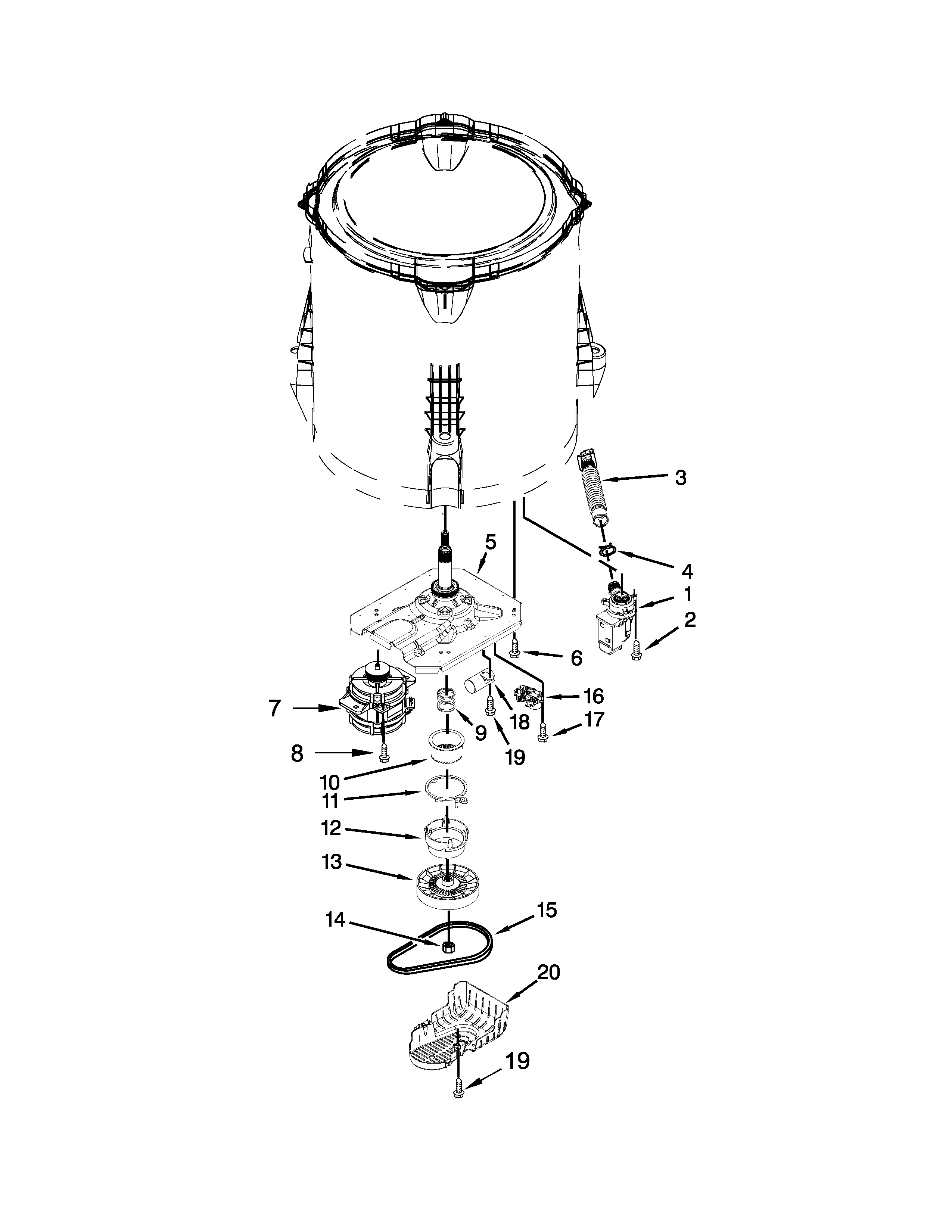 GEARCASE, MOTOR AND PUMP PARTS