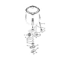 Maytag MVWC425BW1 gearcase, motor and pump parts diagram