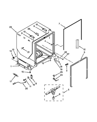 Tub and frame parts