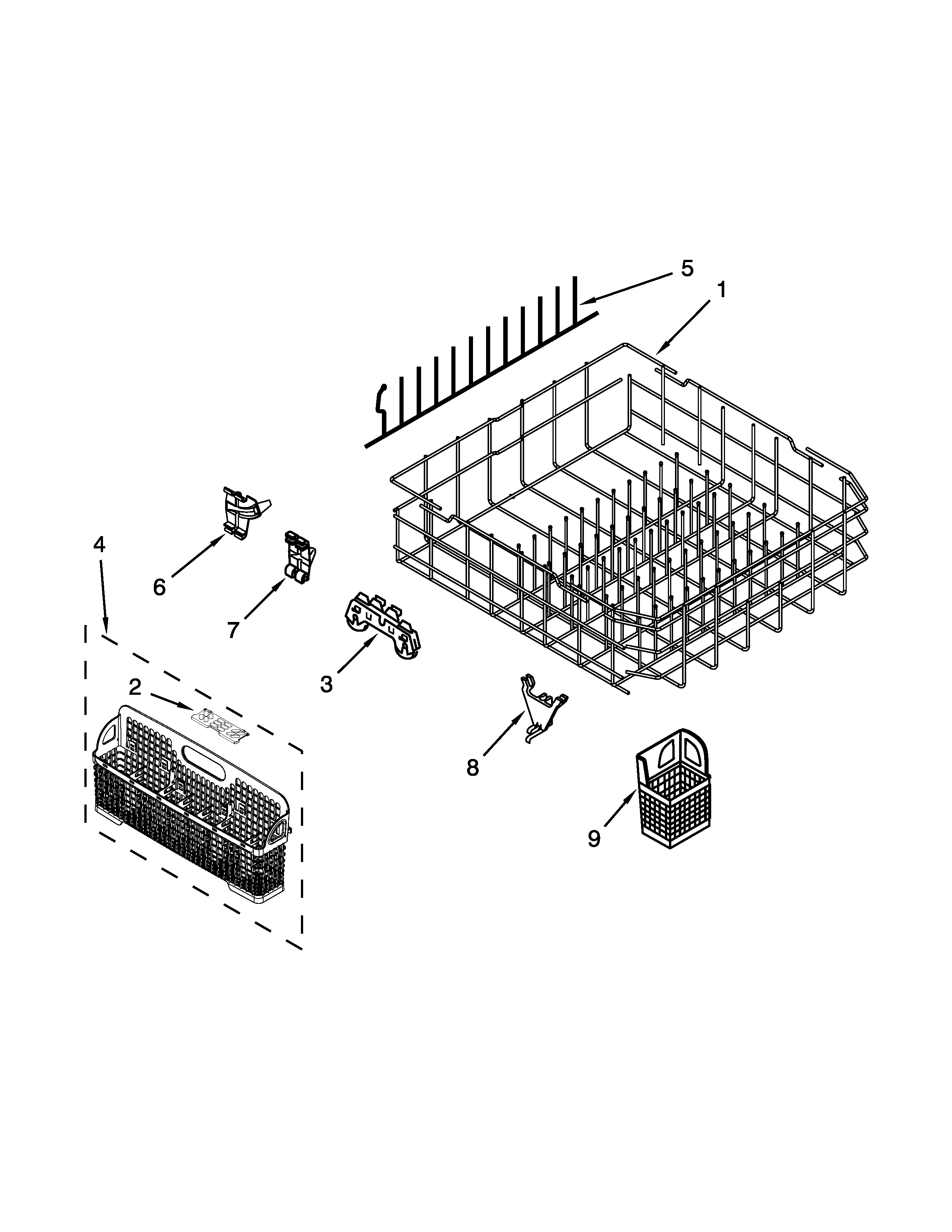 Lower rack parts