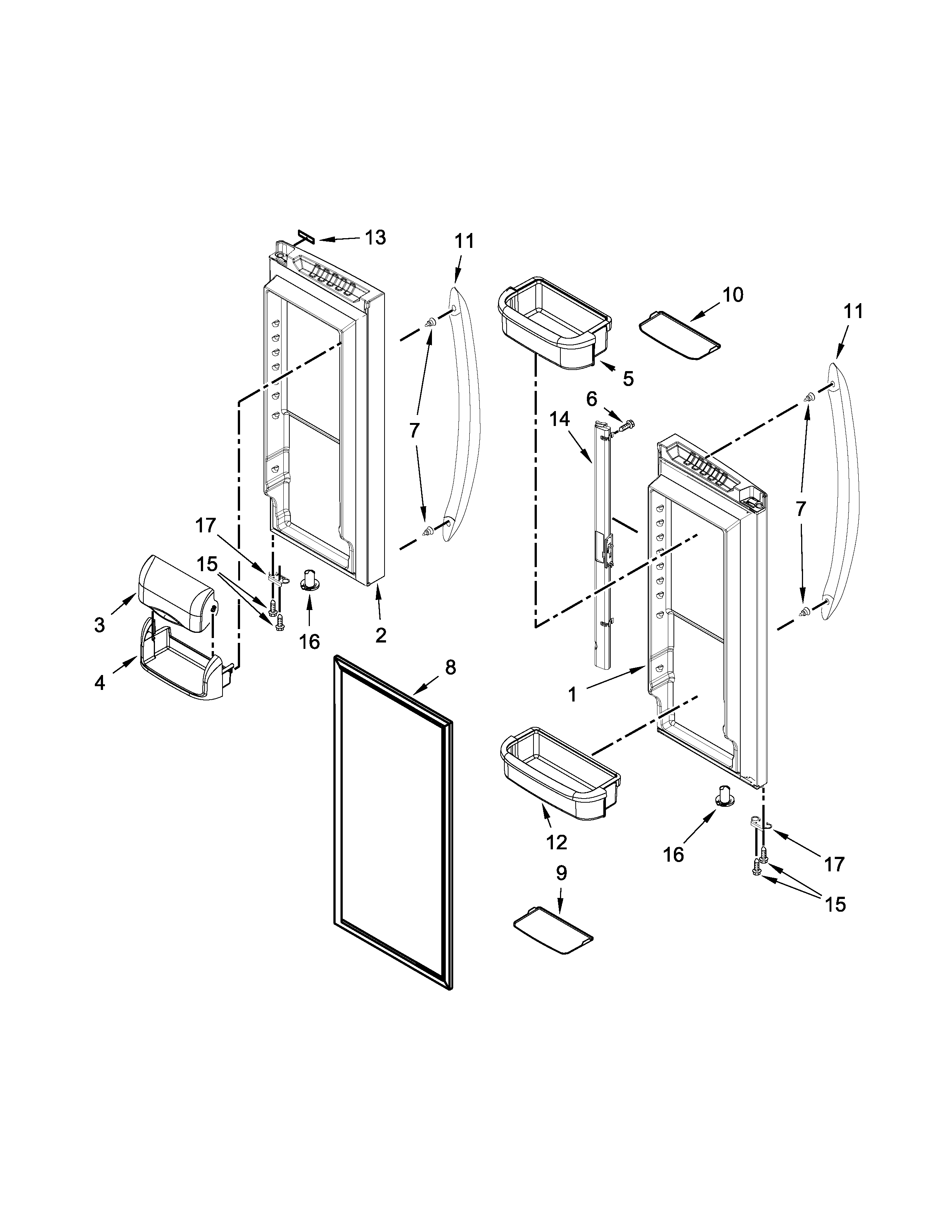 REFRIGERATOR DOOR PARTS