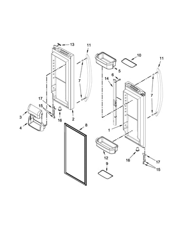 Refrigerator door parts