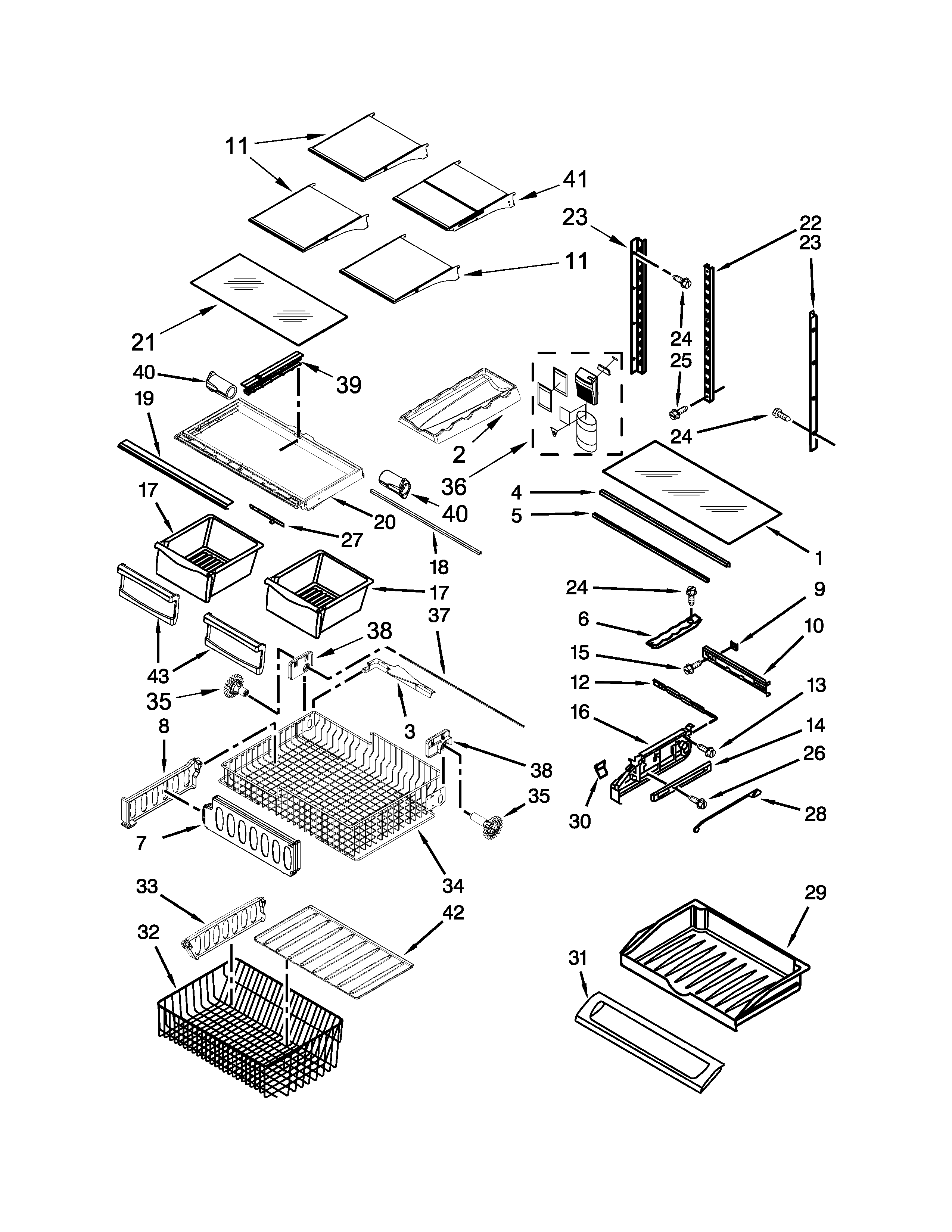Shelf parts