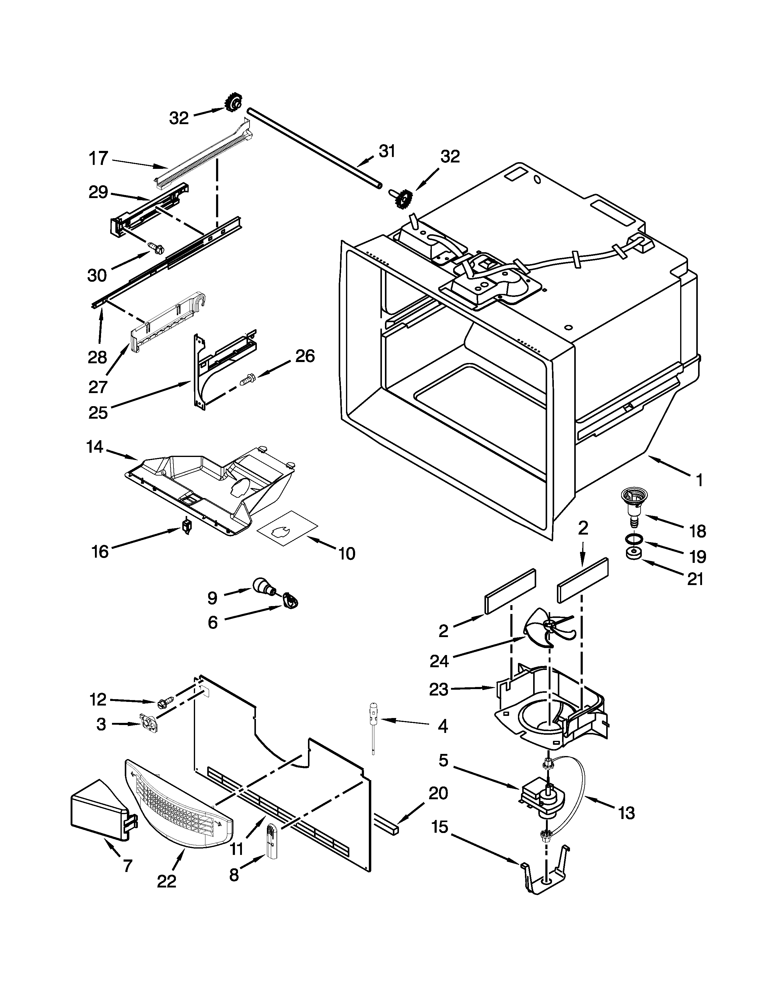 FREEZER LINER PARTS