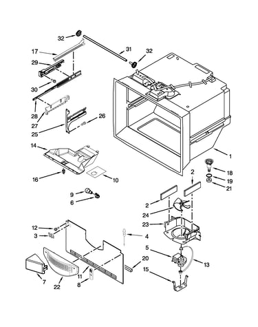Freezer liner parts