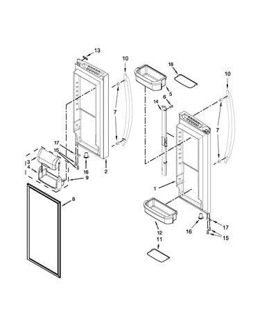Refrigerator door parts