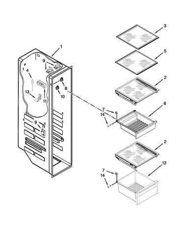Freezer liner parts