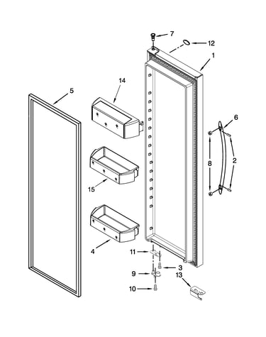 Refrigerator door parts