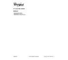 Whirlpool YWED95HEDU0 cover sheet diagram
