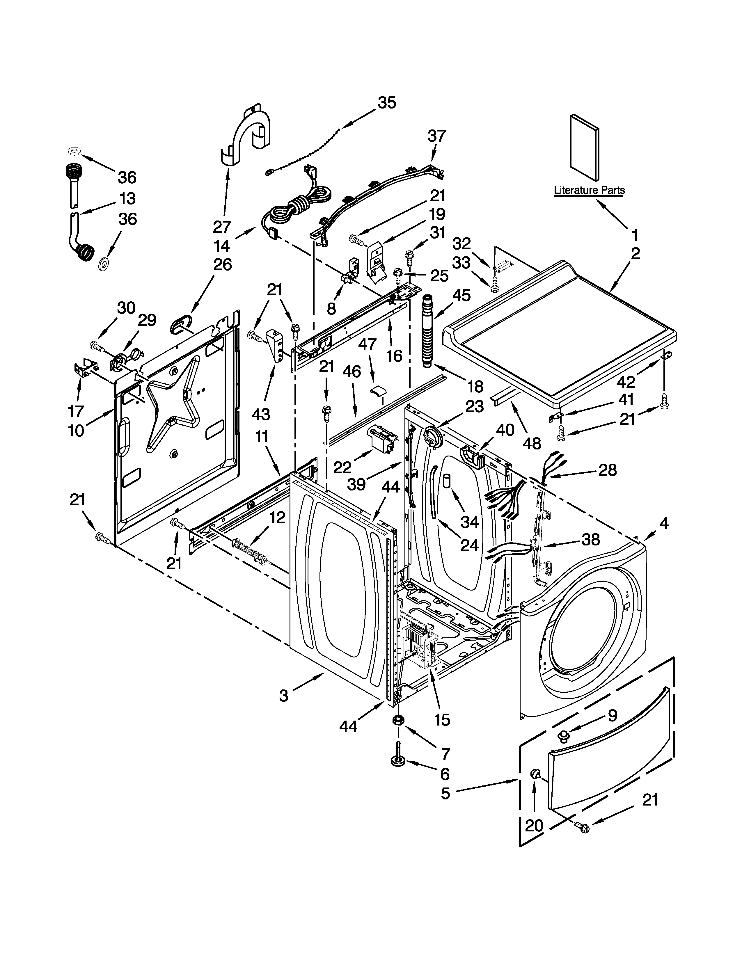Top and cabinet parts