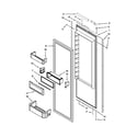 Jenn-Air JS42NXFXDW05 refrigerator door parts diagram