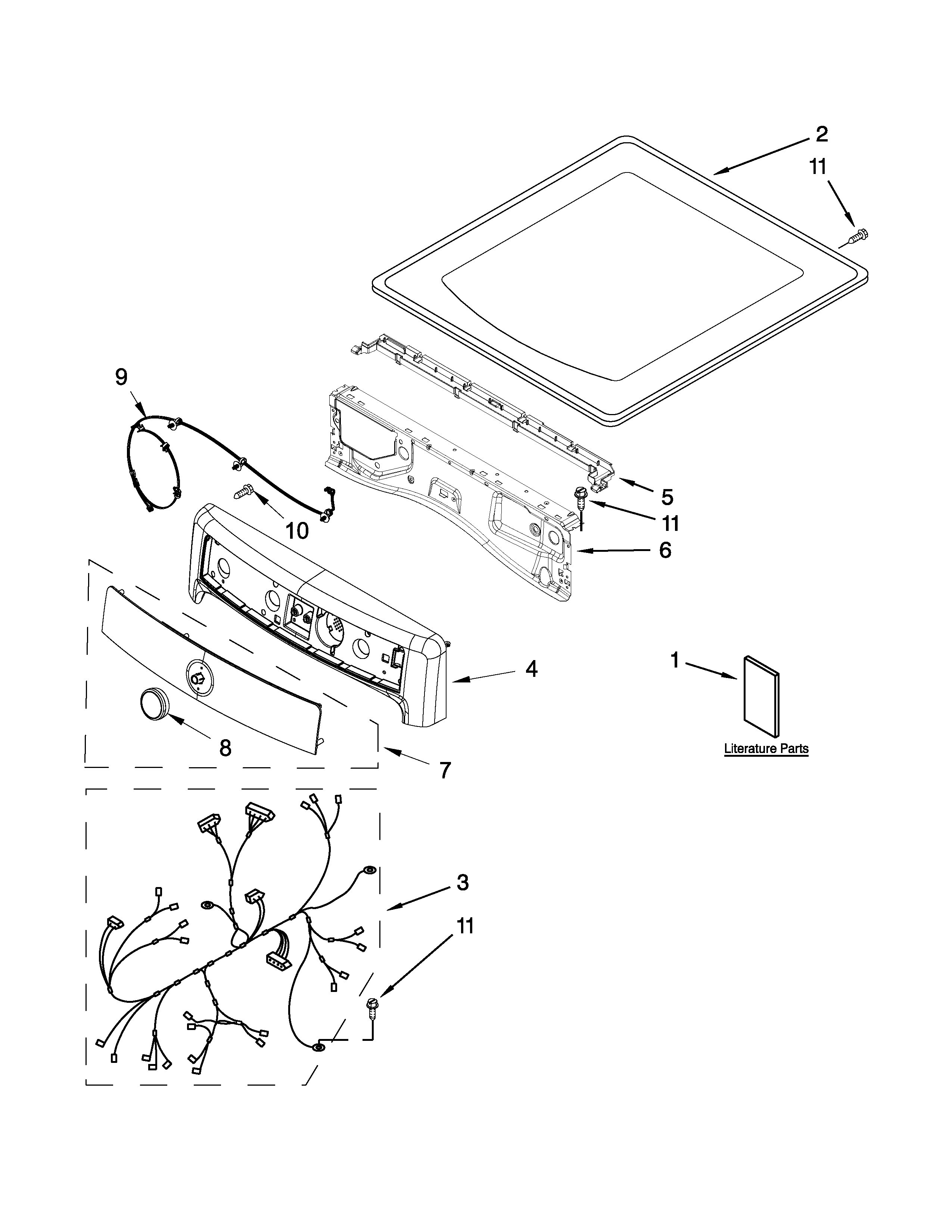 Top and console parts