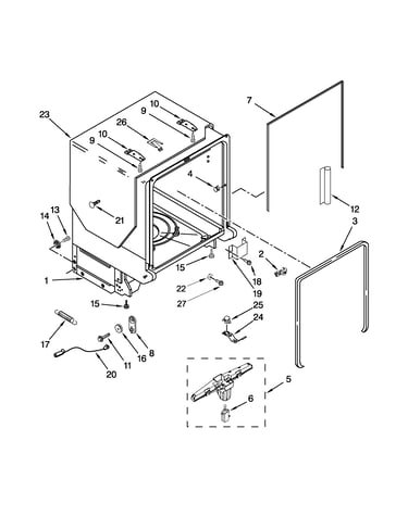 Tub and frame parts