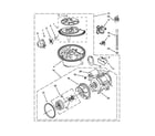 KitchenAid KUDW03CTWH3 pump and motor parts diagram