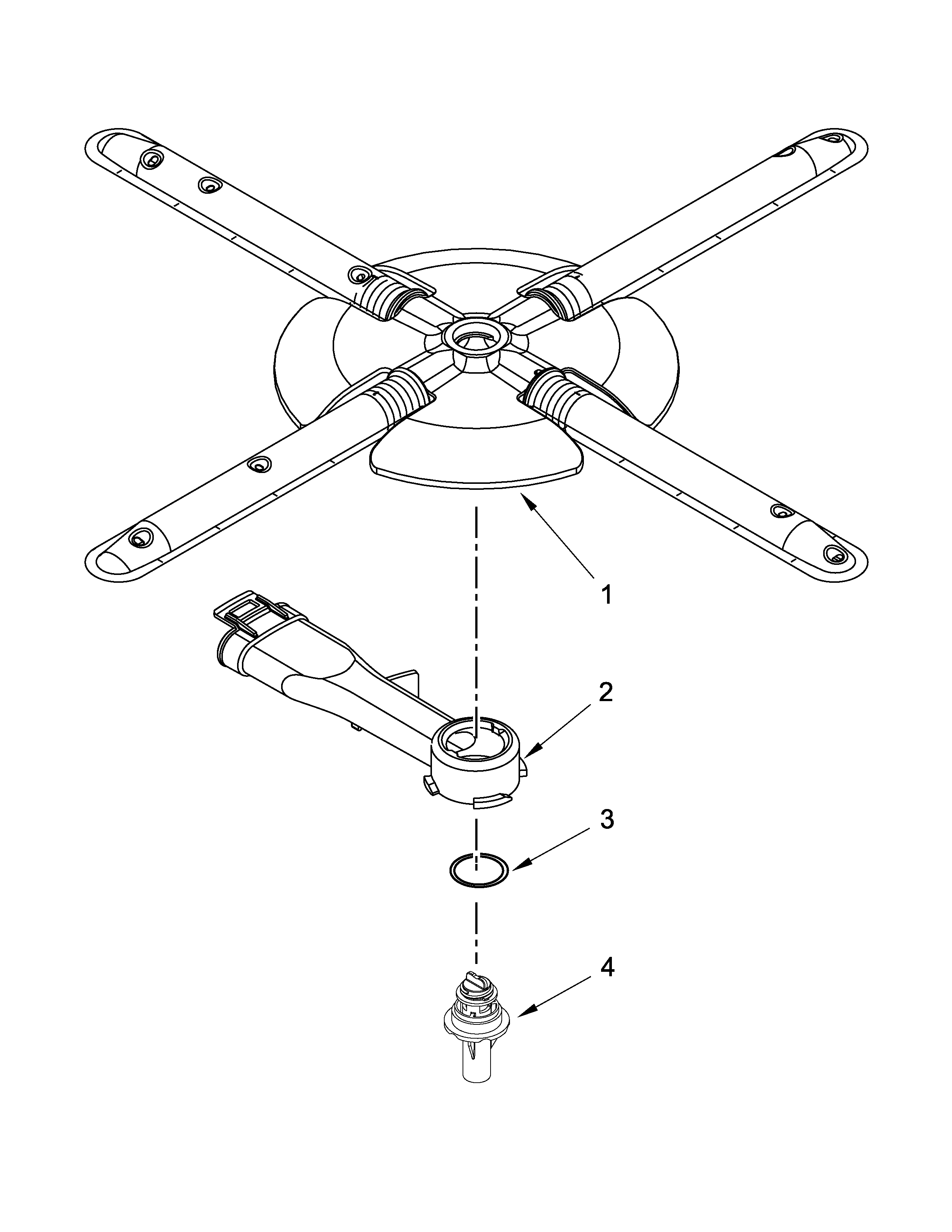 LOWER WASHARM AND STRAINER PARTS