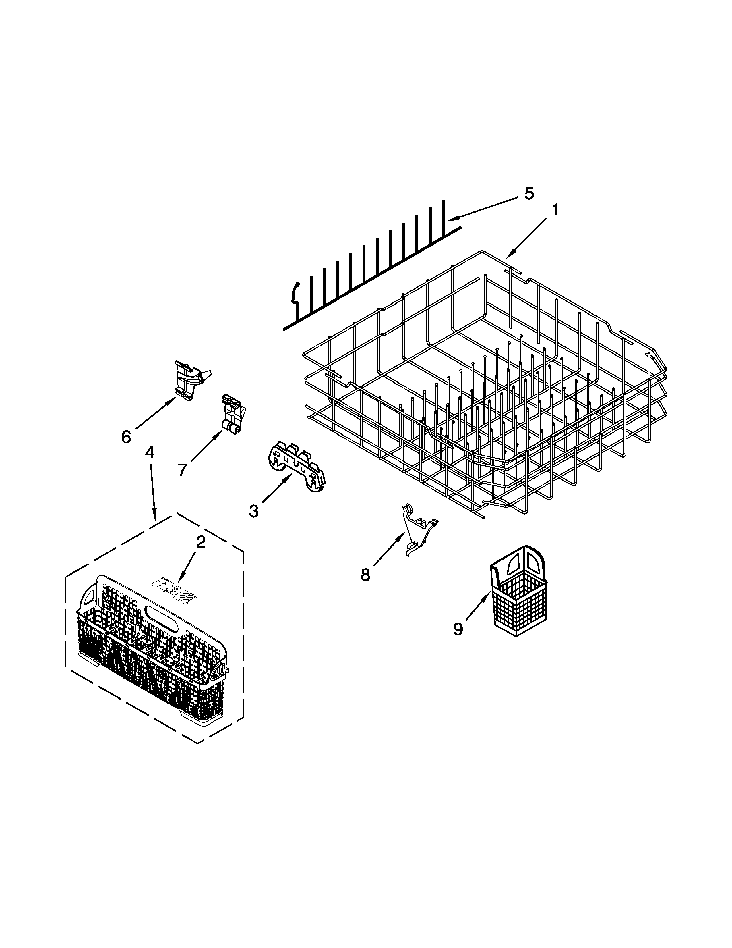 Lower rack parts
