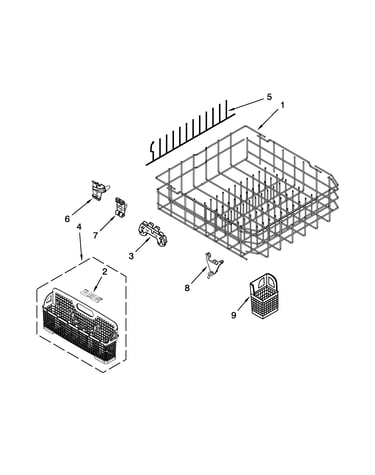 Lower rack parts