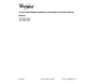 Whirlpool WFG114SWT1 cover  sheet diagram