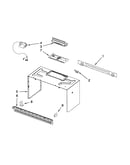 Cabinet and installation parts