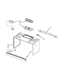 Cabinet and installation parts