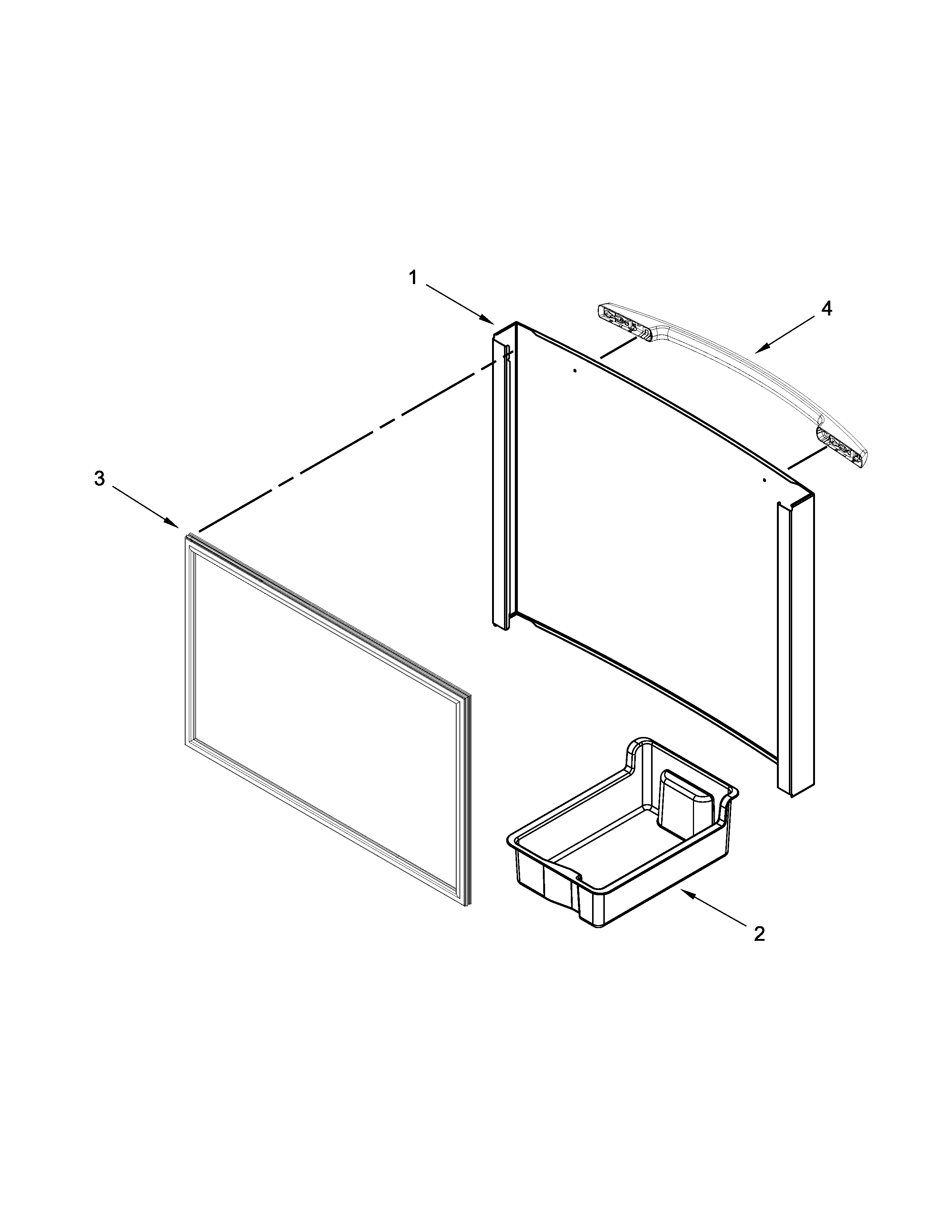 Freezer door parts