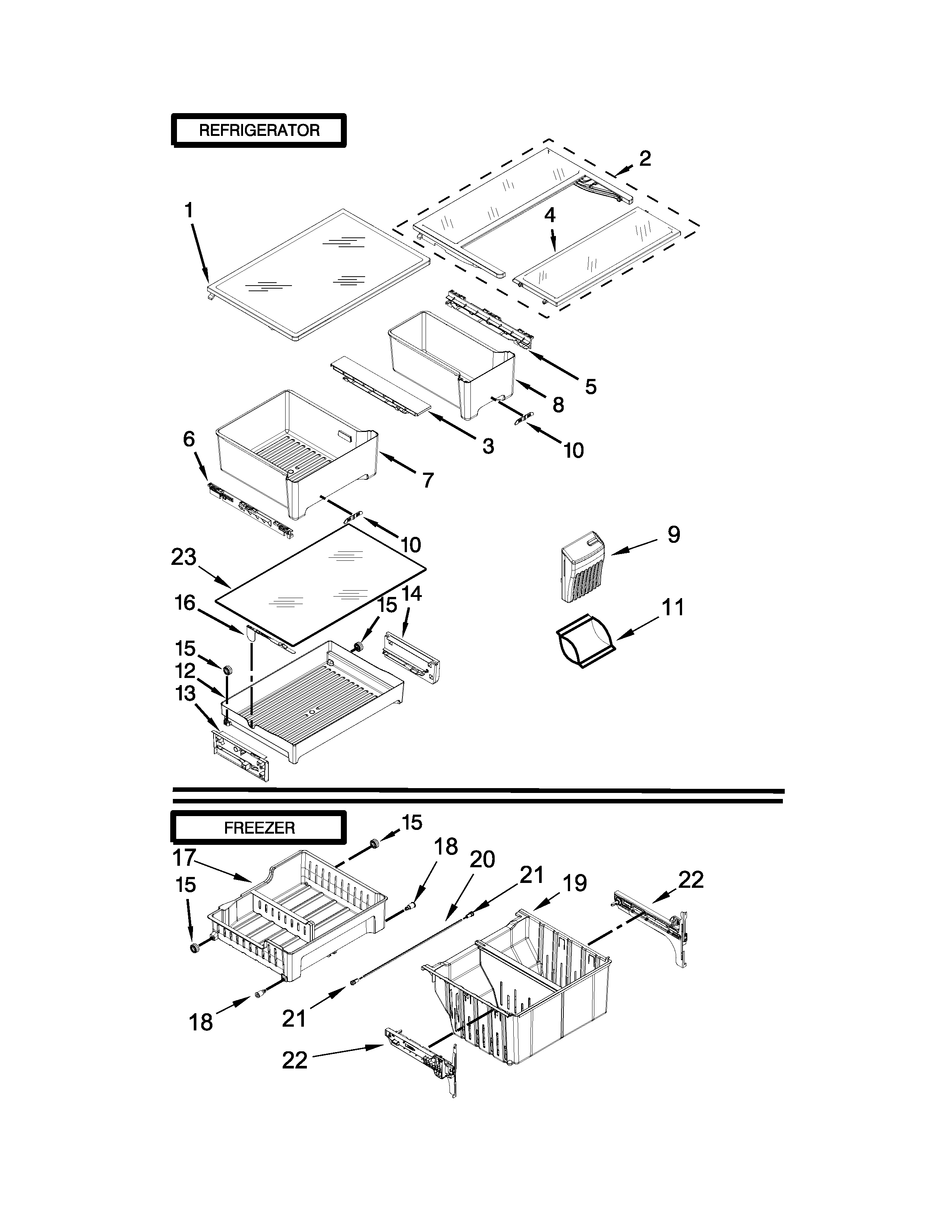 Shelf parts