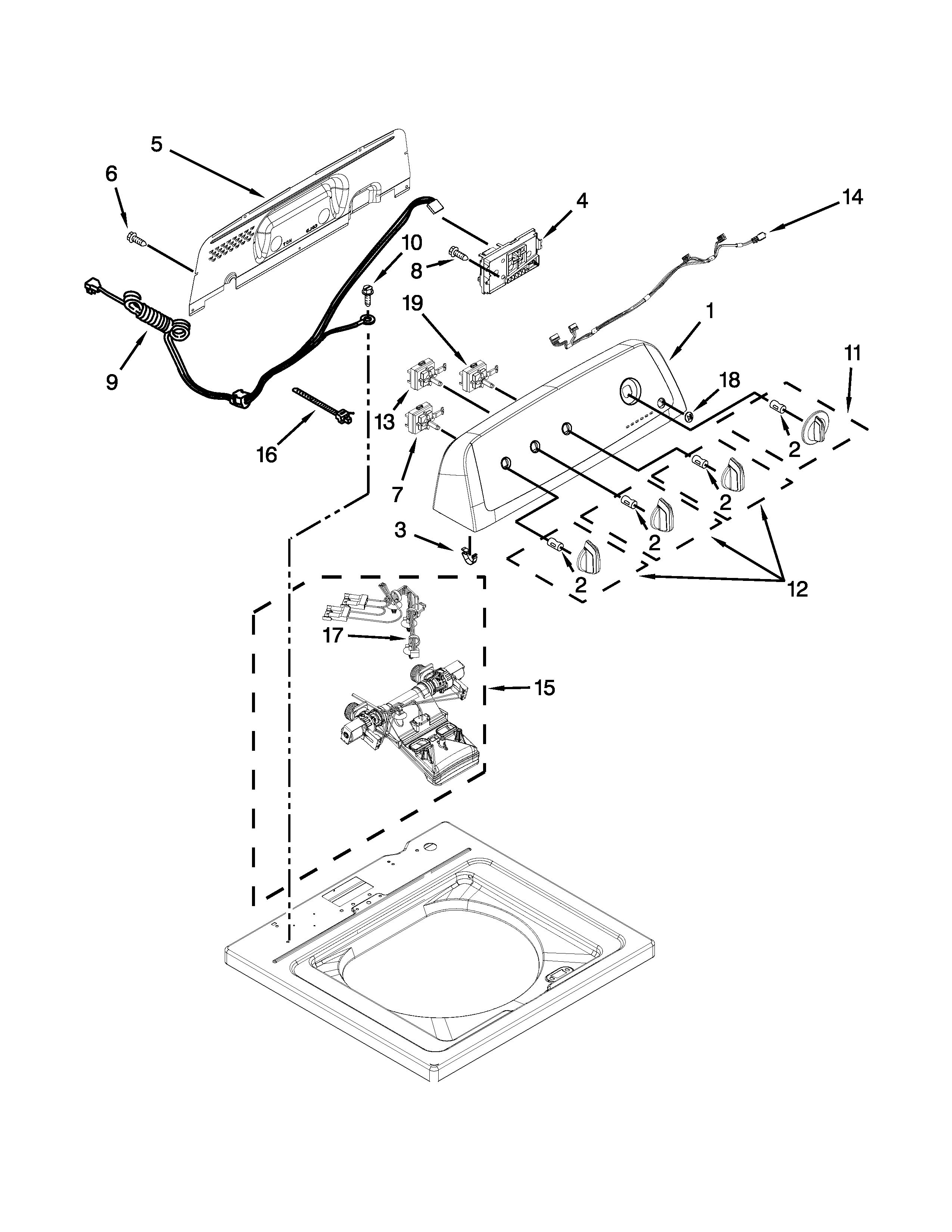 CONTROLS AND WATER INLET PARTS