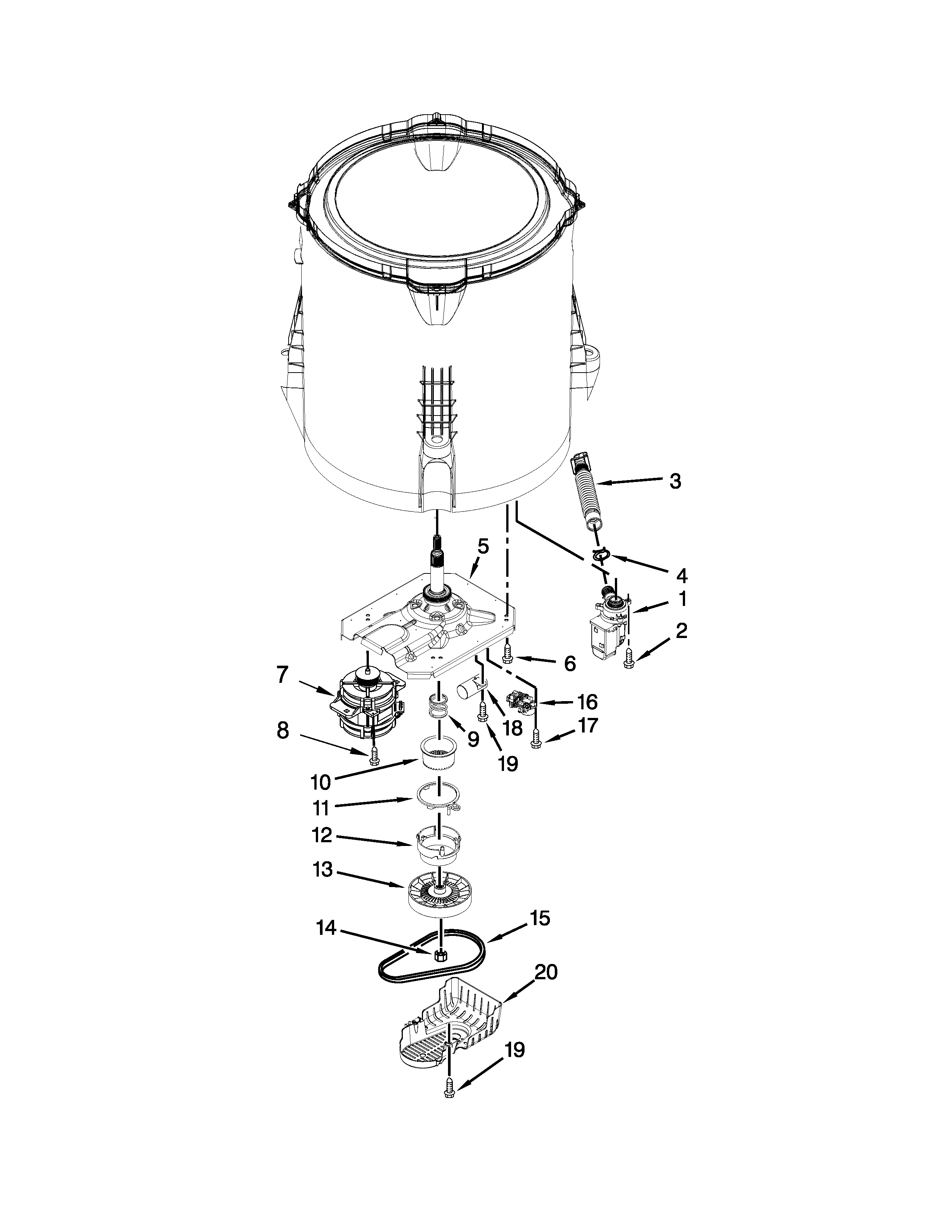 GEARCASE, MOTOR AND PUMP PARTS