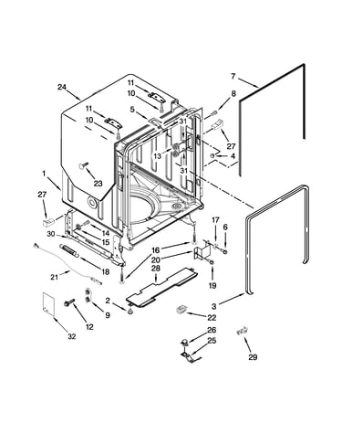 Tub and frame parts