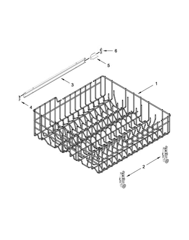 Upper rack and track parts