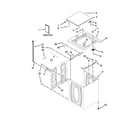 Whirlpool WTW4900BW1 top and cabinet parts diagram