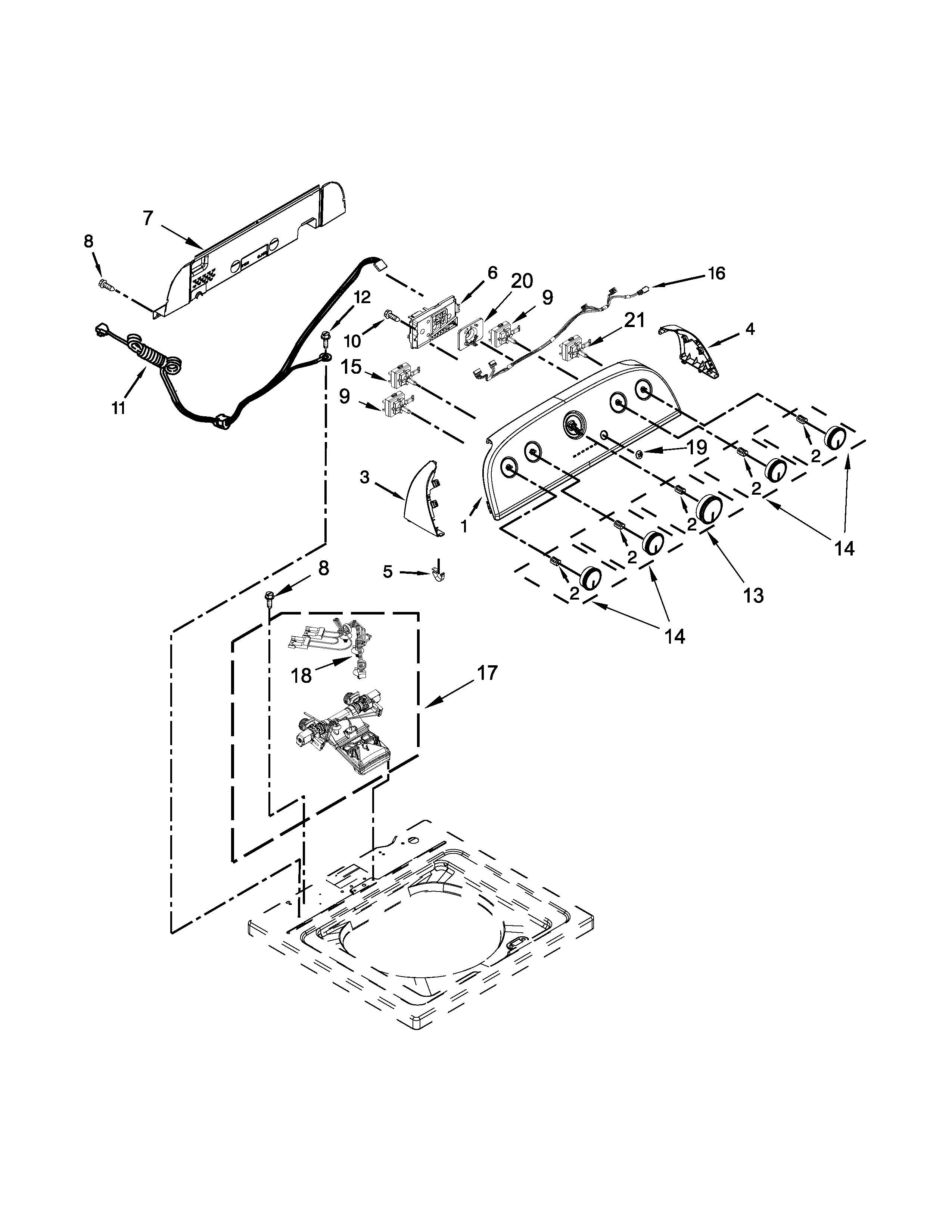 Console and water inlet parts