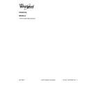 Whirlpool XHPC155YBD0 cover sheet diagram