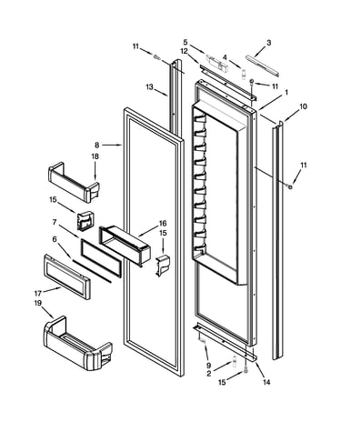 Refrigerator door parts