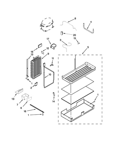 Lower unit and tube parts