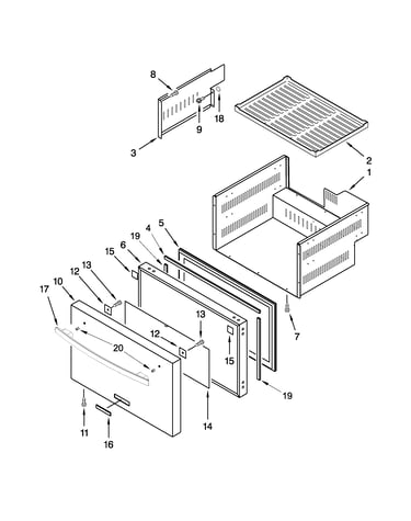 Lower drawer parts