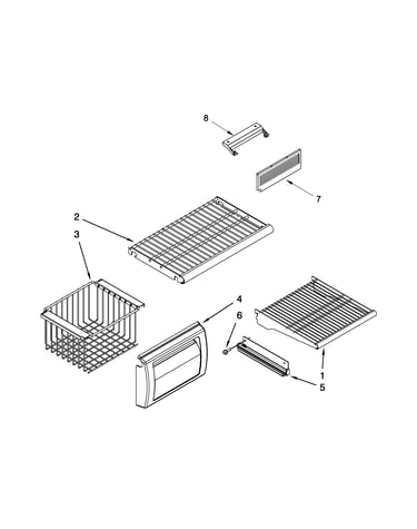Freezer shelf parts