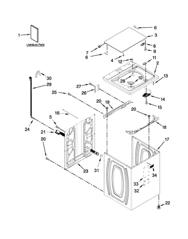 Top and cabinet parts