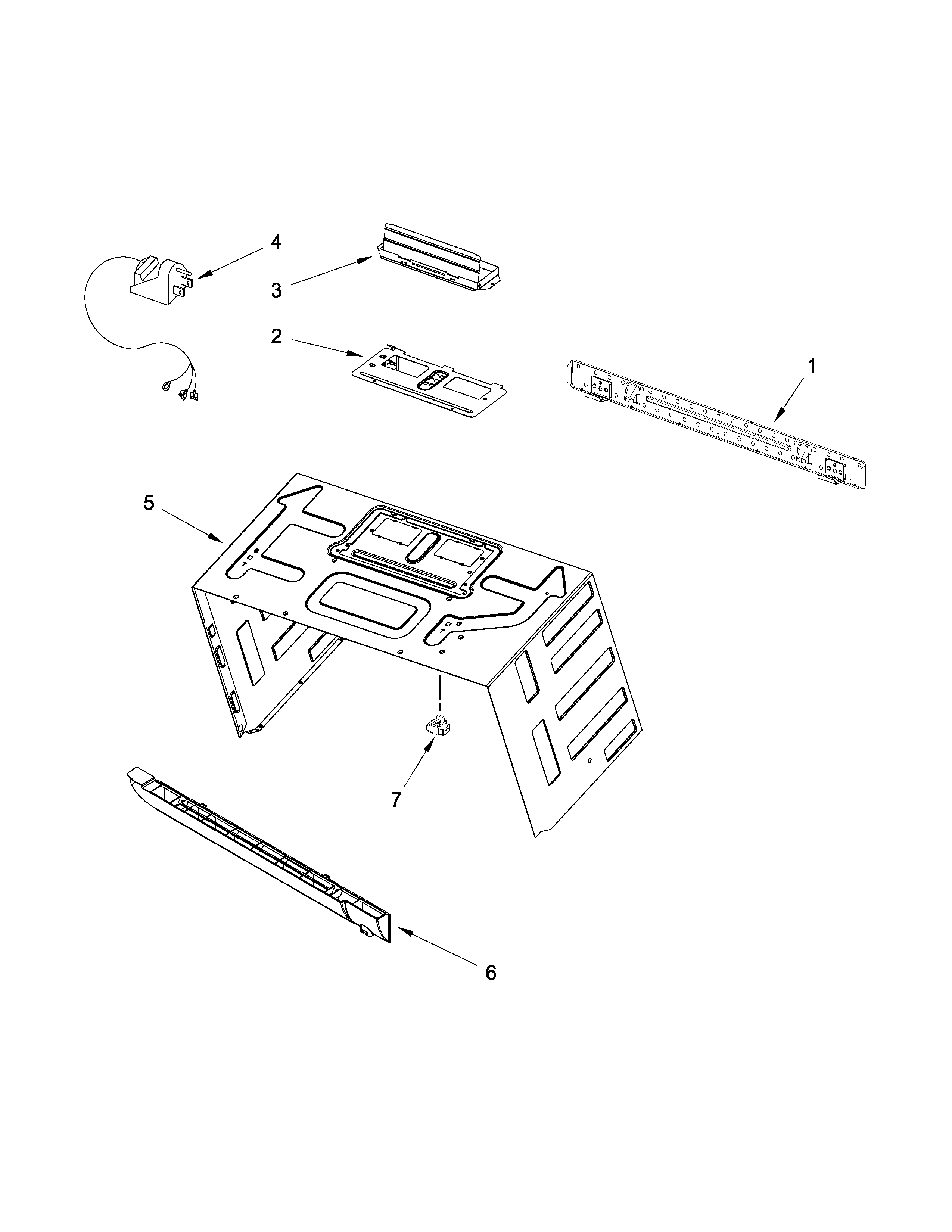 Cabinet and installation parts